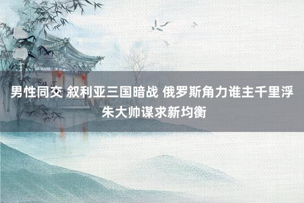 男性同交 叙利亚三国暗战 俄罗斯角力谁主千里浮 朱大帅谋求新均衡