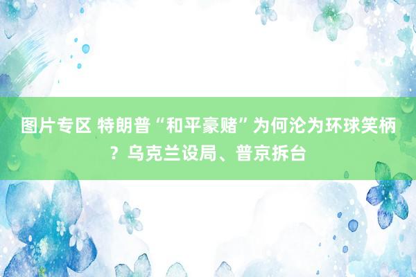 图片专区 特朗普“和平豪赌”为何沦为环球笑柄？乌克兰设局、普京拆台